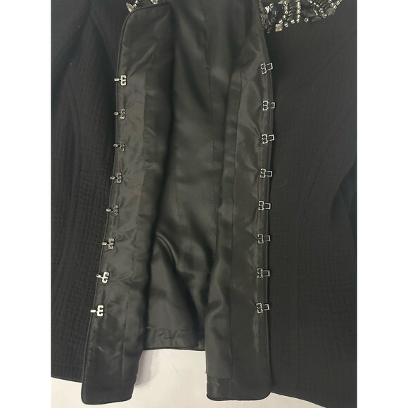 Rickie Freeman Teri Jon Womens Wool Embellished Blazer Beaded Jacket Size 6 EUC - Picture 10 of 10